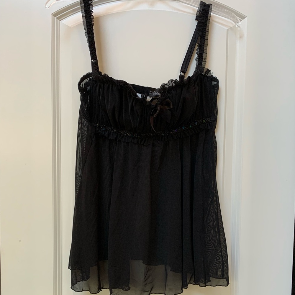 2 Large black used babydoll lingerie.